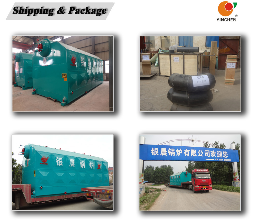 Yinchen Brand New Type Green And Saving Cost Double Drum Sawdust Fired Boiler