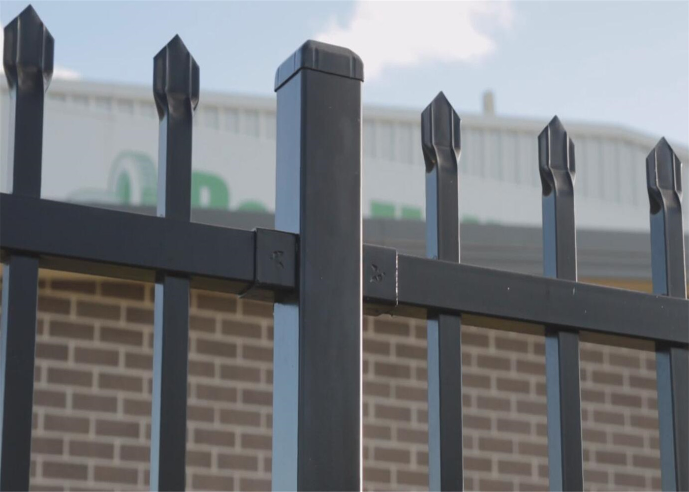 garrison fence security fence ,crimped and pressed spear top fencing for sale