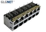 Right Angle Stacked RJ45 Connectors Through Hole Gold 6U " 0 ℃ To 70 ℃
