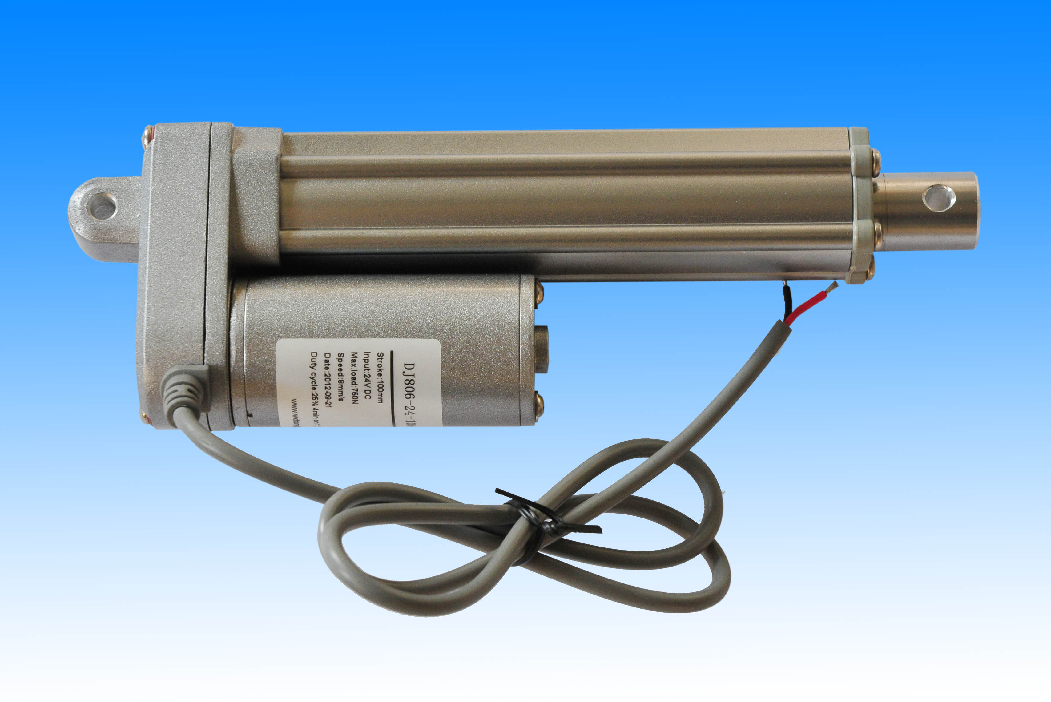 China electric actuator with pot 24vdc, 300mm stroke length 1000N force, waterproof linear drive 12v dc