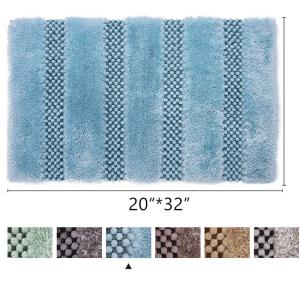 China OEKO-TEX Non Shedding Shaggy Microfiber Chenille Tafts Bath Mat wholesale