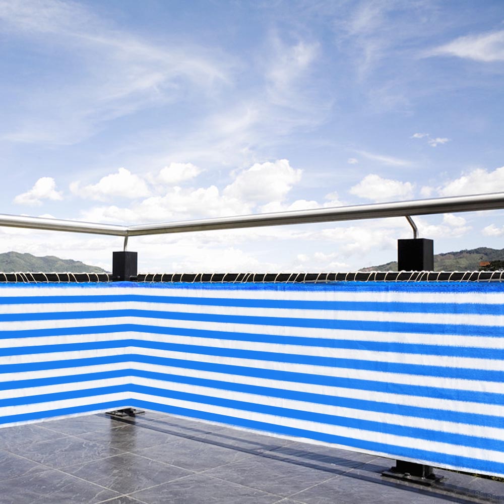 Blue / White Balcony Safety Net 100% HDPE Material With UV Stabilizer Founded