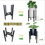Black Anti Rust 41cm Length Metal Flower Stand