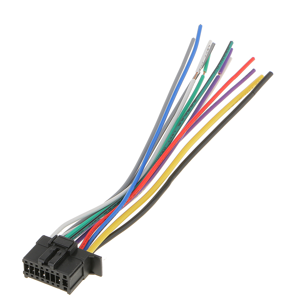 Replacement 16Pin Radio Wire Harness Audio Connector Line for Cars Speaker