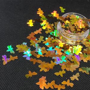 China Chinese Year Occasion 15mm Holographic Gold Honey Bee Glitter for Tumbler Unique Custom Glass Bees Selection wholesale