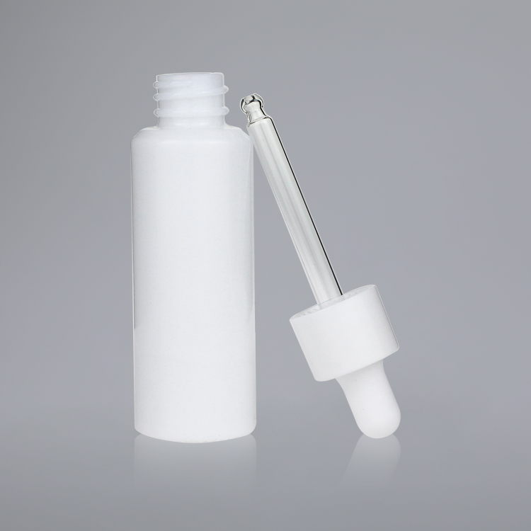 30ml 50ml 100ml Opal Glass Bottle Refillable Ceramic Pump Bottle