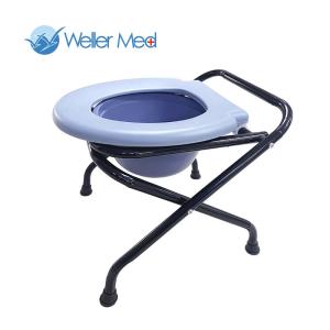 China Movable Foldable Disabled Toilet Chair Elderly Pregnant Toilet With Bedpan wholesale
