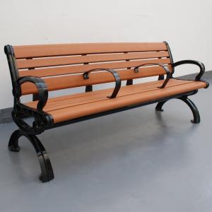 China Leisure Plastic Wood Bench , Recycled Garden Bench With Two Dividers wholesale