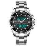 azan watch 1896 classic high-end Qibla wristwatch stainless steel case digital