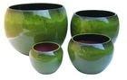 Green 58cmx41cm Ceramic Outdoor Pots For Plants
