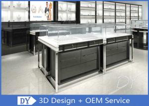 China OEM Glossy Black Stainless Steel Showcase Display For Jewelry wholesale