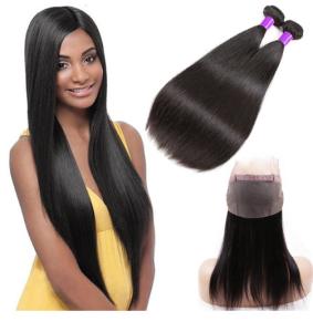 China Straight 360 Lace Frontal With Bundles / 100% Unprocessed Brazilian Human Hair wholesale