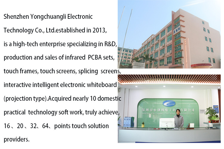 16:9 Ratio Capacitive Touch Foil 32 Inch 20 Points Waterproof Dustproof Bulletproof