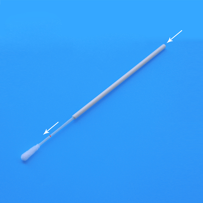 Disposable Specimen Collection Flocked Swab Collecting Oral Samples For Covid Test