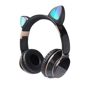China Portable Wireless Stereo Headphone Bluetooth Cat Ear Earphones wholesale