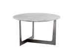 Modern Round White Marble Top Stainless Steel Frame Coffee Table