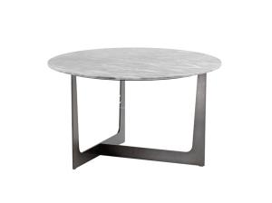 China Modern Round White Marble Top Stainless Steel Frame Coffee Table wholesale
