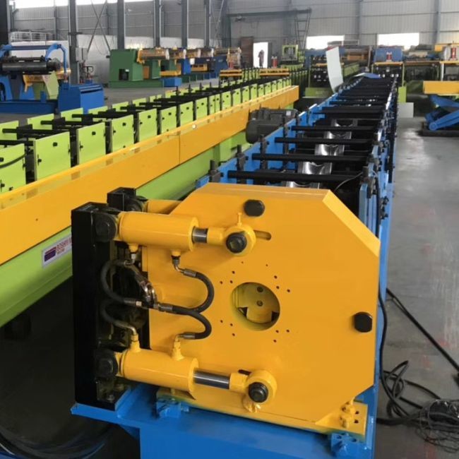 Steel Round Downspout Machine , PLC Control Roll Forming Gutter Machine 7.5KW