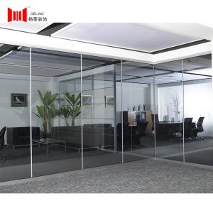China Tempered Glass Modular Full Height Partition 40mm Thick Fireproof wholesale
