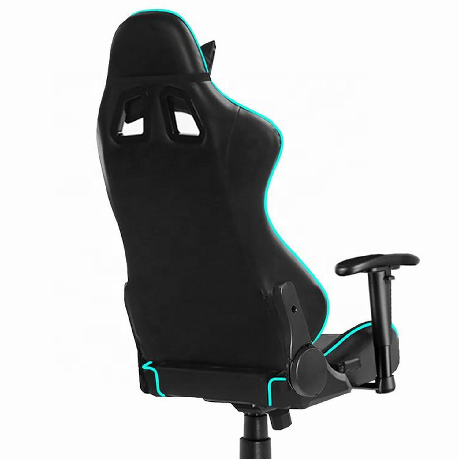 Comfortable Ergonomic PU Leather Gaming Chair with Massage Function and LED Light