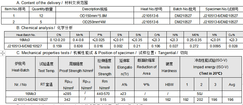 EN10273 16Mo3 round Forged Steel Bars 20mm-500mm