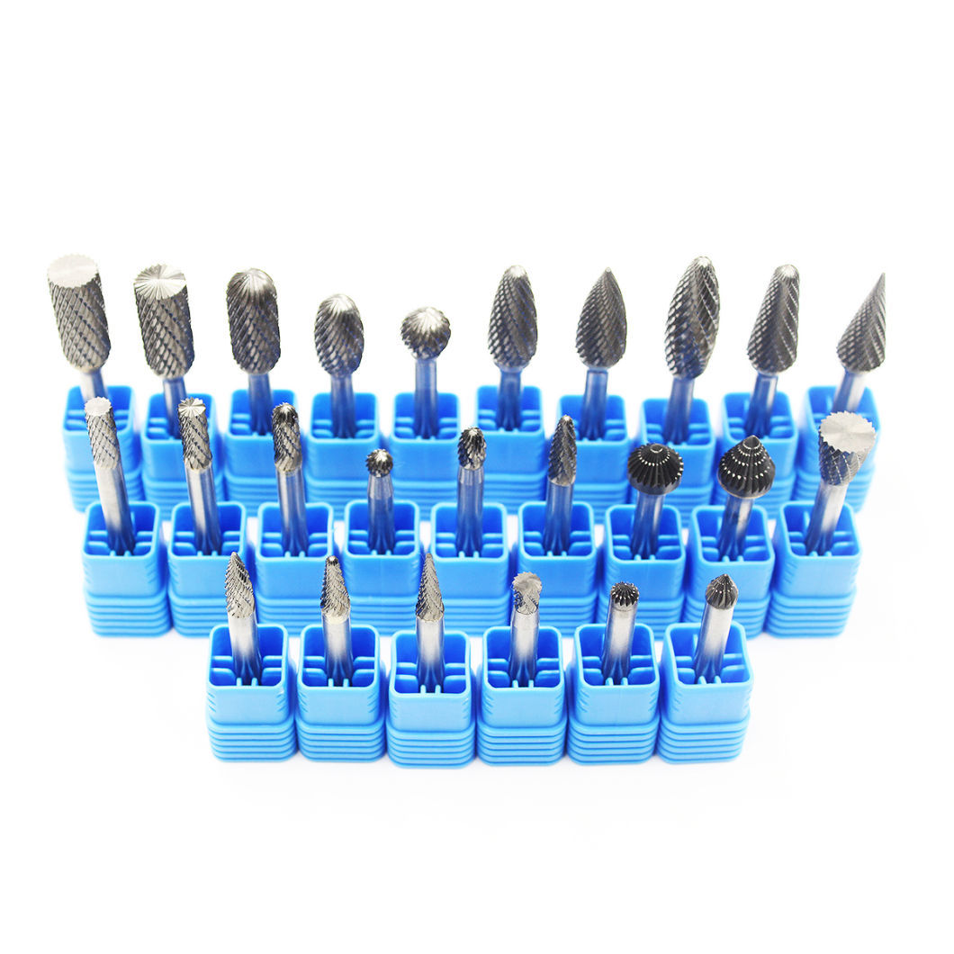 1/4 Inch Shank Burrs Tool Bit 6mm Double Cut Carving Grinder Bit Engraving Tungsten Carbide Burr