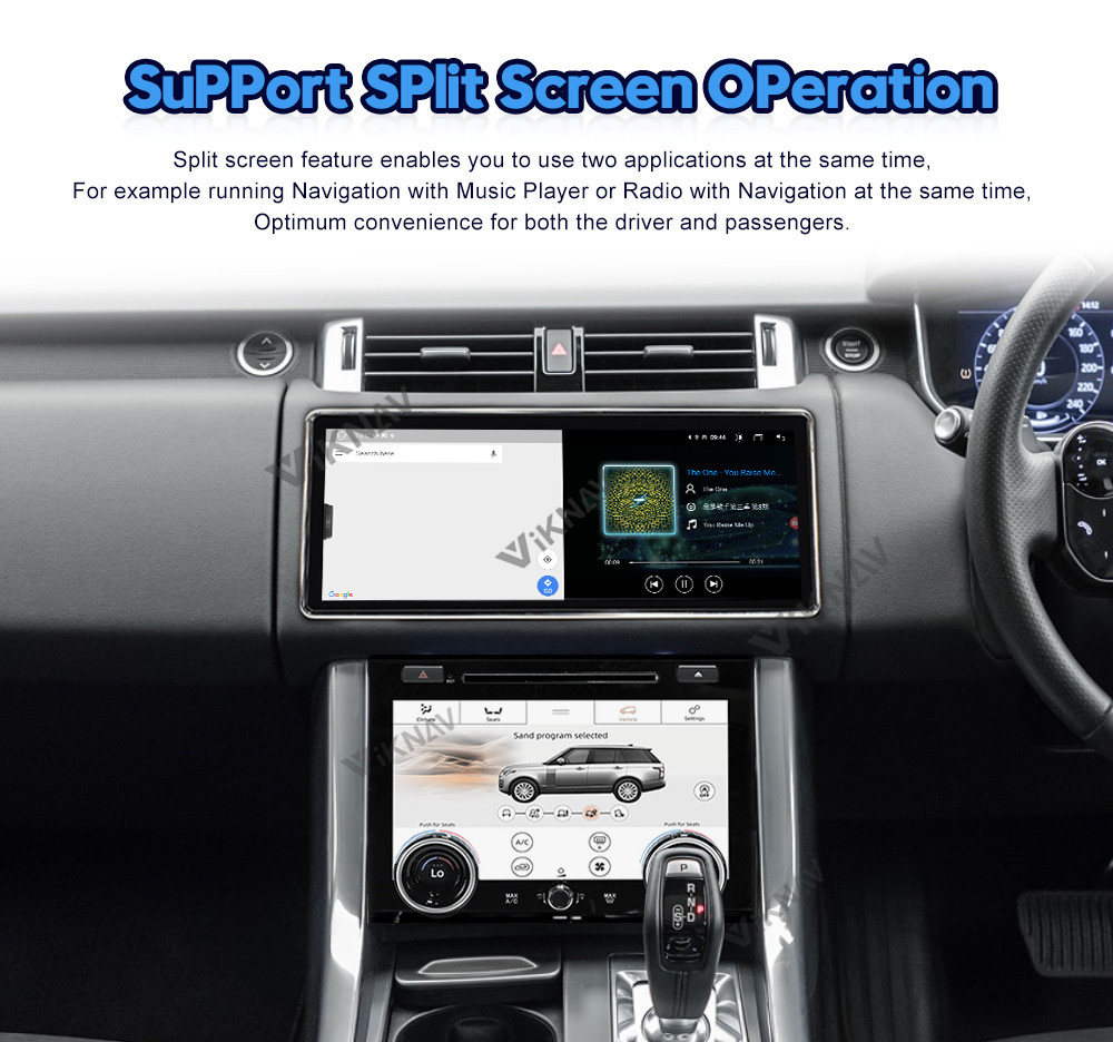 right hand drive 12.3 inch Android Car Radio For Range Rover Sport L494 2013-2016 with AC Touching Screen Multimedia