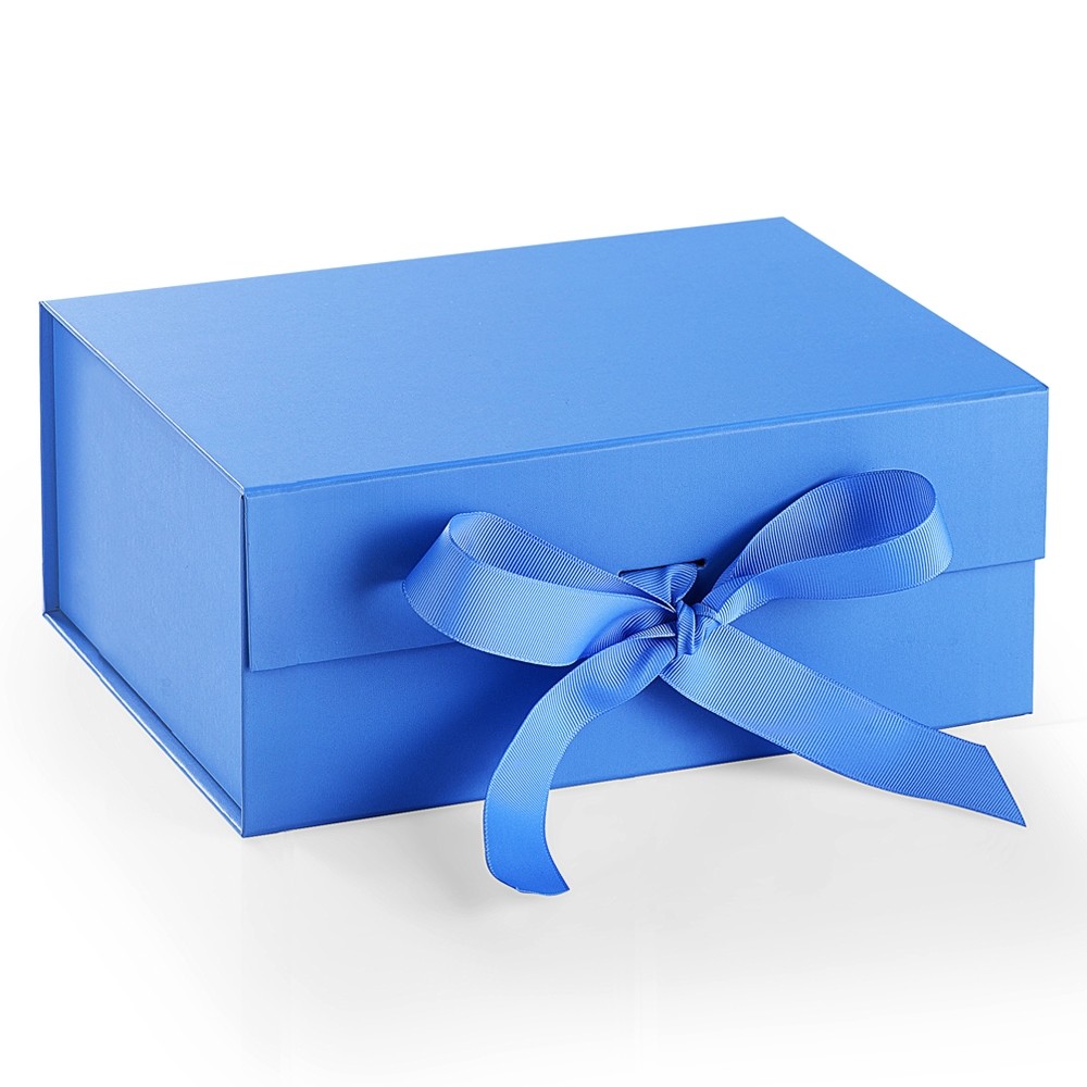 Customized Elegant Magnetic Folding Cardboard Rigid Box Makeup Box With Ribbon