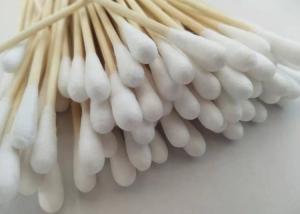 China Surgical Sterile Disposable 80mm Cotton Swabs Wooden Stick wholesale