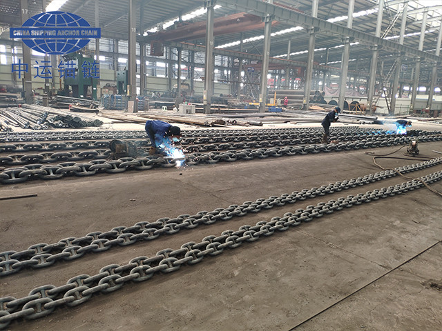 81MM Grade U3 Anchor Marine Chain In Stock With Certificate Black Painted