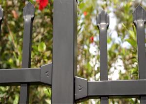 China Australia Black Powder Coated Spear Top Garrison Fencing/Wrought Iron Fencing wholesale