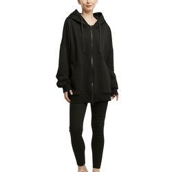 Custom Women Black Hoodie Ladies Plus Size Long Sleeve Zip up Sweatshirt Casual Hoodies