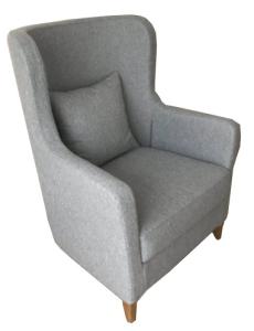 China ISO9001 Light Luxury Furniture Custom Made Gray Upholstered Armchair Stylish wholesale