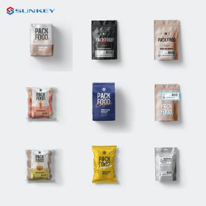 China Laminated PET PE Clear Food Packaging Mylar Ziplockk Coffee Packaging Stand Up Pouches wholesale