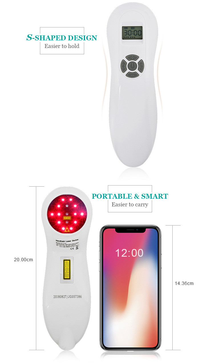 808nm 650nm Medical Healthcare Equipment Pain Relief Handheld Cold Laser Therapy Device