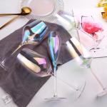 Electroplated Rainbow Wine Glass , Transparent Burgundy Wine Glass Decanter Set