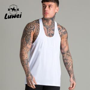 China Bodybuilding Men Workout Tank Top Hollow White Black Cotton Vest wholesale