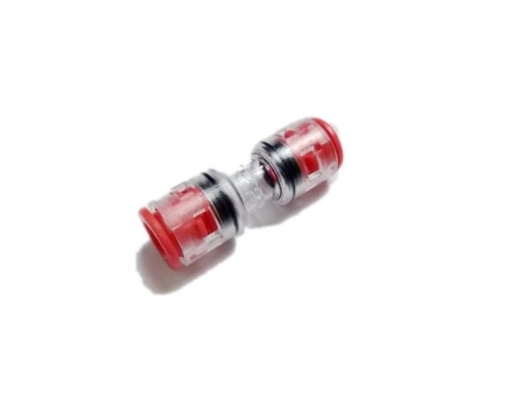 7MM Circular Transparent Straight Microduct Connectors , Free Sample