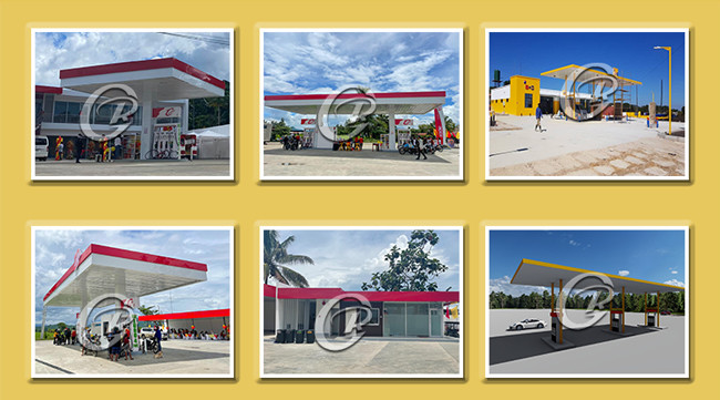 Earthquake Resistant Prefabricated Metal Canopy , Modern Steel Building Canopy
