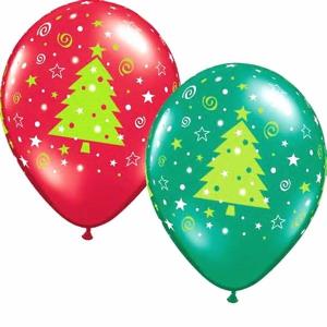 China christmas decorations latex printed balloons wholesale