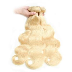 China 7A Body Wave Blonde Brazilian Curly Hair 613 Colored Hair Extensions No Chemical wholesale
