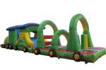 Train Style Inflatable Sports Games , Outdoor Blow Up Obstacle Course