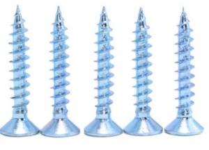 China Zinc Plated Steel Chipboard Wood Screws Flat Countersunk Head Hardened wholesale