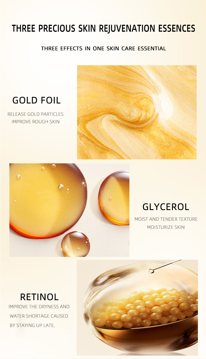 Private Label 24k Gold Retinol Snake Venom Anti Aging Hydrating Peel Off Face Masked Beauty Gold Facial Mask Skincare Skin Care