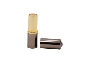 China Silver Grey Aluminum Lip Balm Tubes 3.5g Pointed Lipstick Container wholesale
