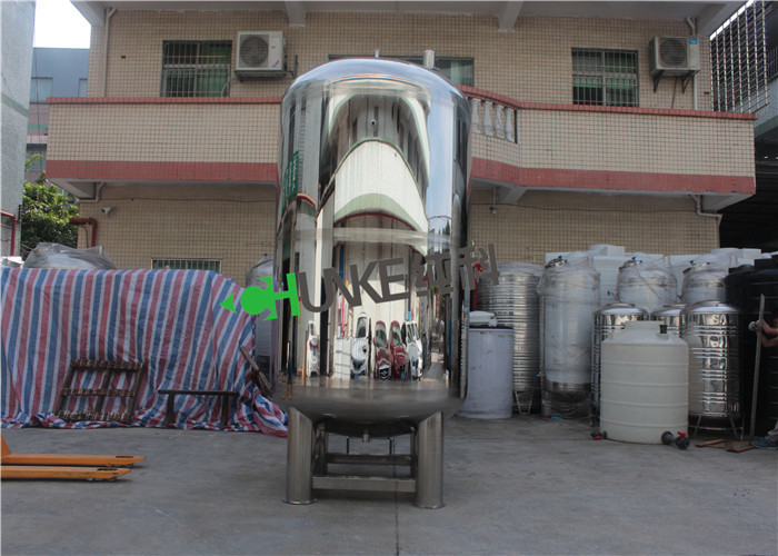 5T SS RO Water Storage Tank For Liquid Storage / Closed Sterile liquid Storage Tank With Stairs