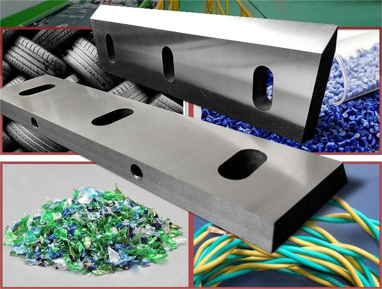 65*30*1.5mm Rubber Cutting Blades Tungsten For PP PE Film Recycling