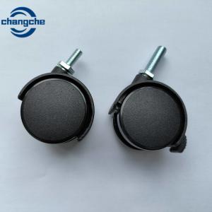 China 1.5 Inch Nylon Furniture Casters M10x15mm Threaded Stem Swivel Caster Wheels wholesale