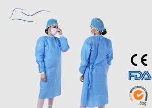China Blue Disposable Surgical Gown Eco Friendly Material CE / ISO Certification wholesale