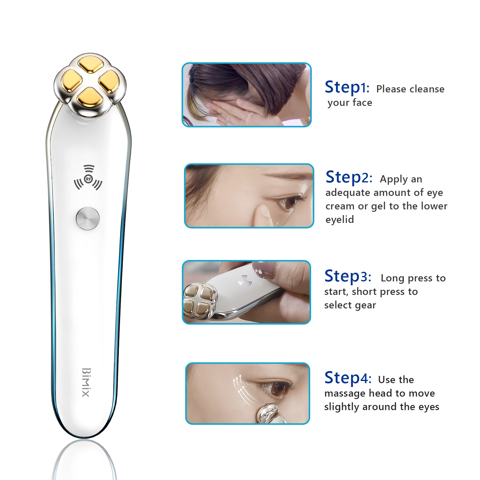 Electric 500mAh 2W Portable Eye Skin Massage Device
